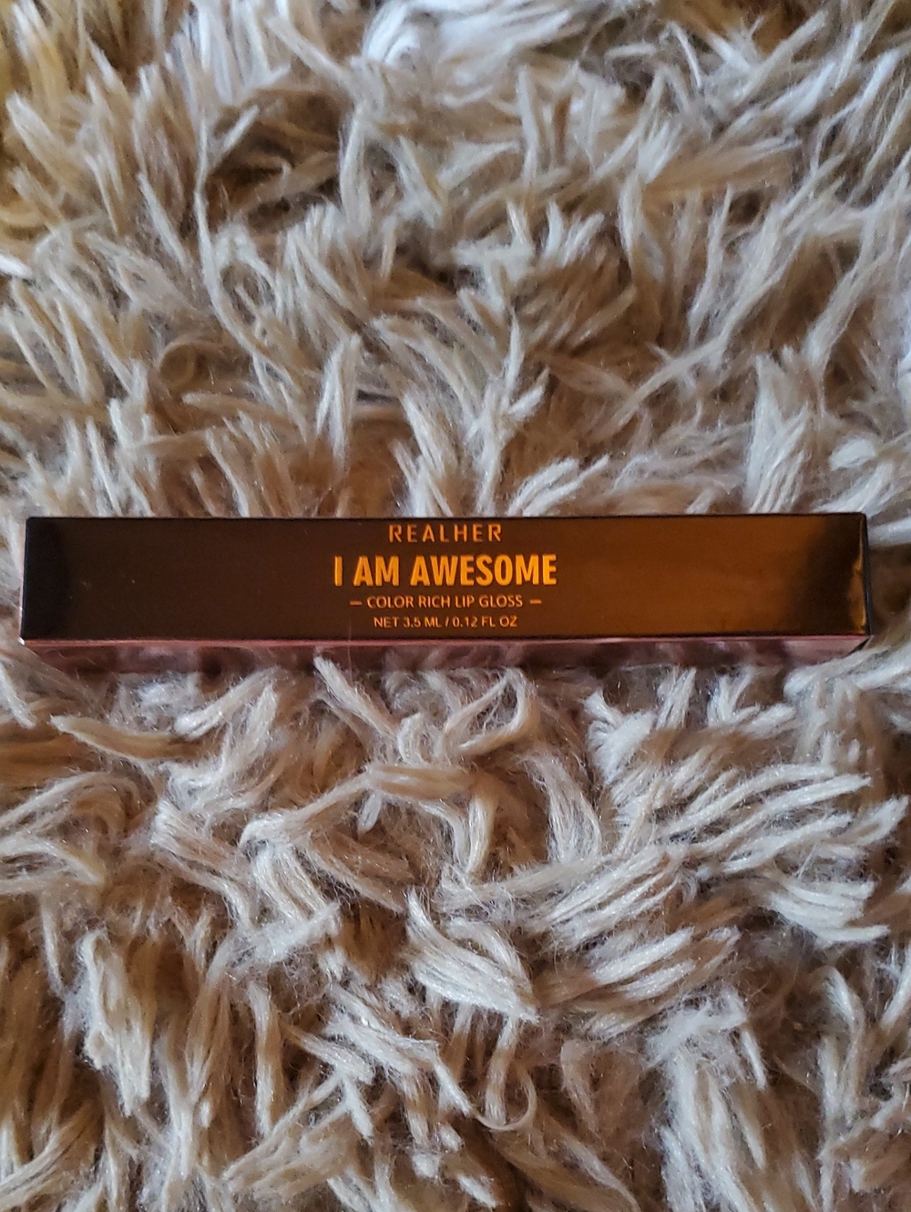 RealHer I Am Awesome Deep Nude Lip Gloss New
